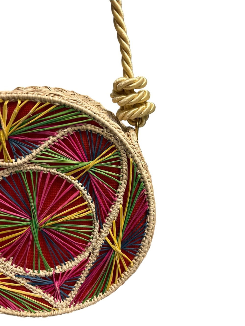 Handcrafted Colombian Fique Crossbody Bag with Geometric Design and Rope Strap - Picture 6 of 10
